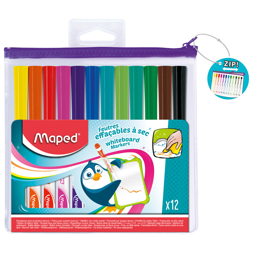 Maped whiteboard tuscher 12 farver