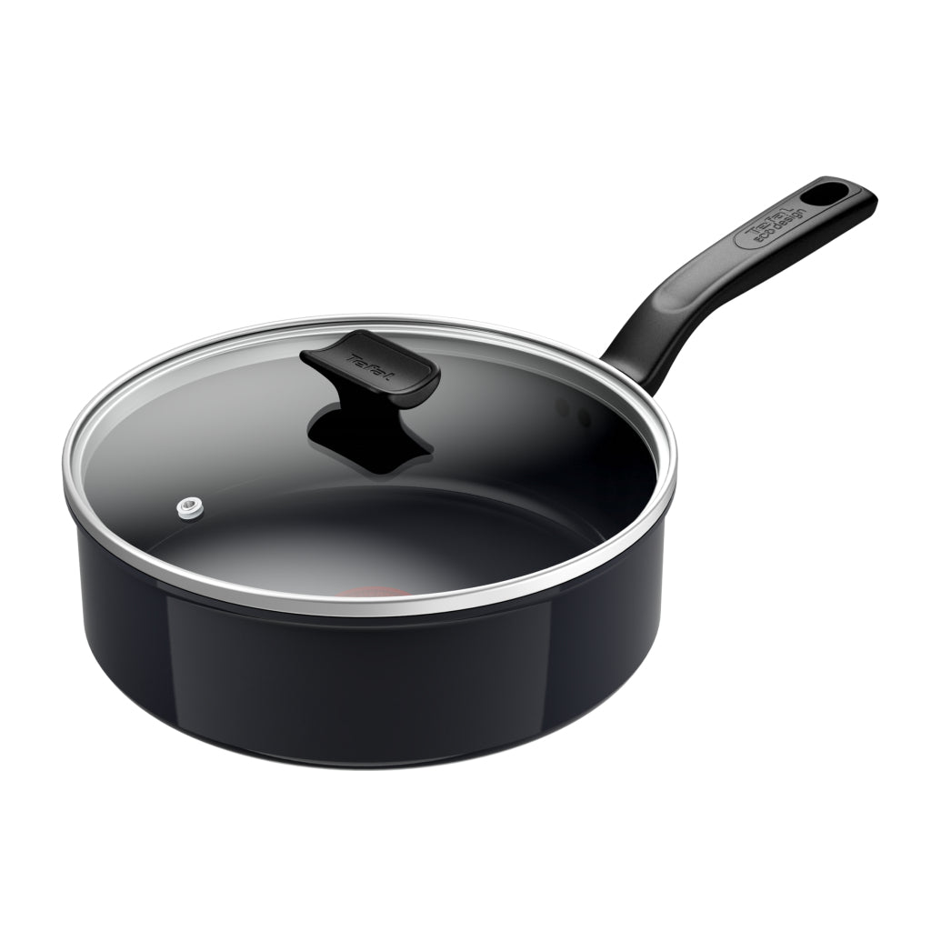 Tefal keramisk stegepande 24cm induktionssort med låg.