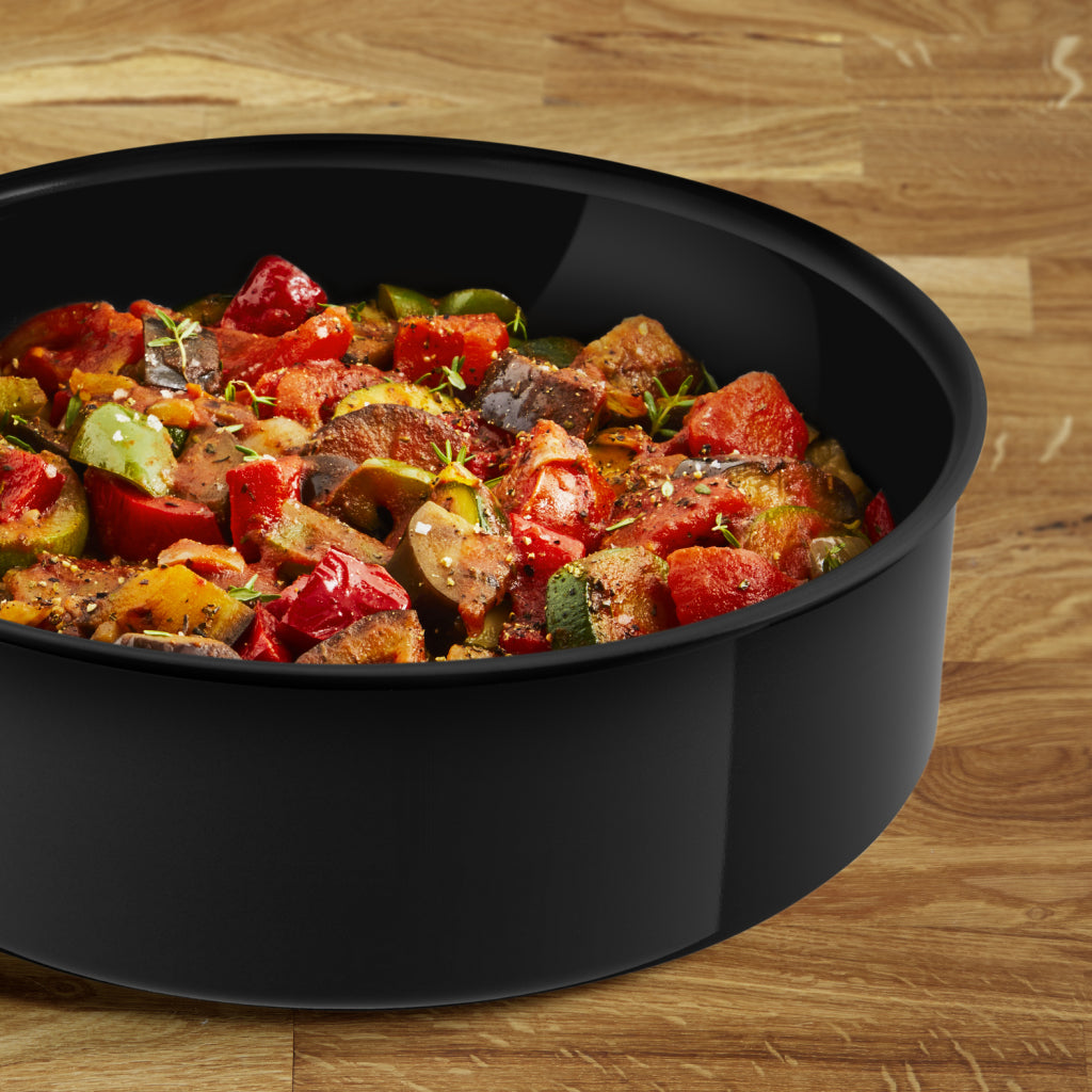 Tefal keramisk stegepande 24cm induktionssort med låg.