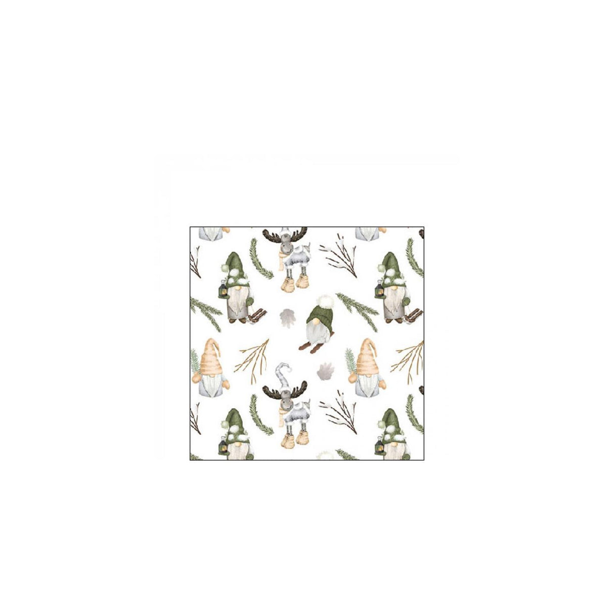 Ambiente servietter 25cm skovnisser hvid fsc mix