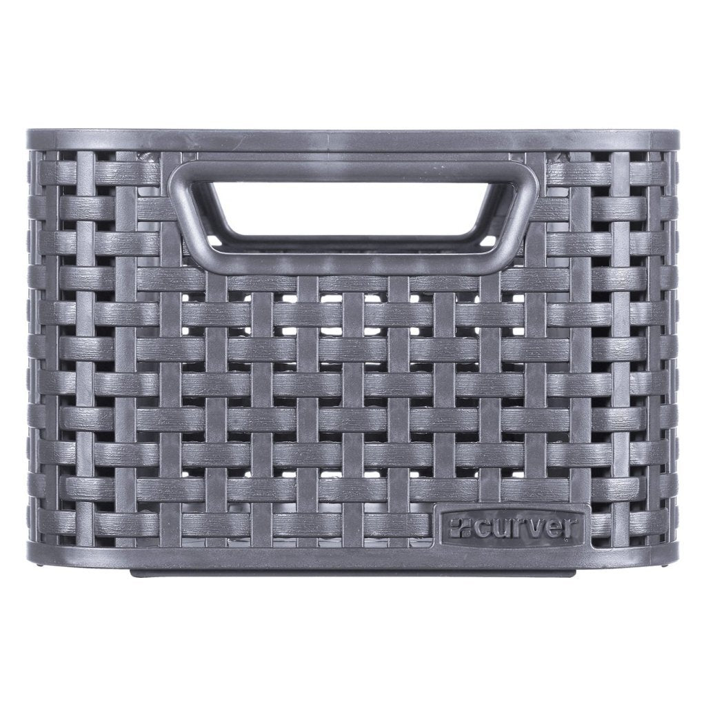 Curver stil kurv i rattan stil antracit 12,9x28,5x19,4 cm