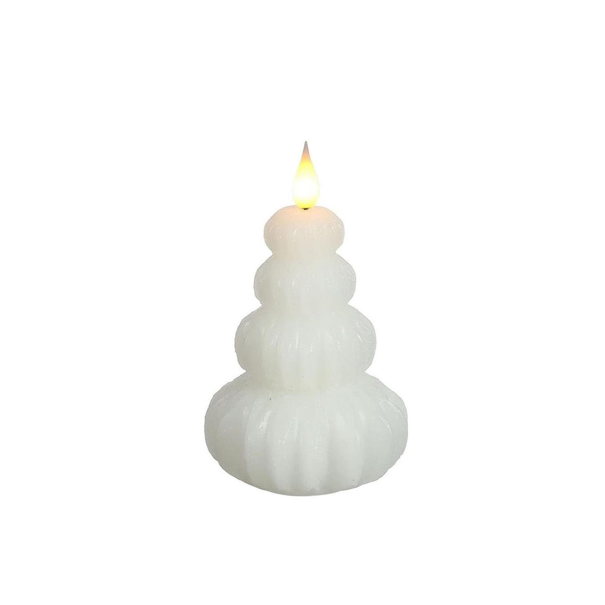 Idéer 4 årstider LED stearinlys vokstræ hvid ø6,9xh12cm