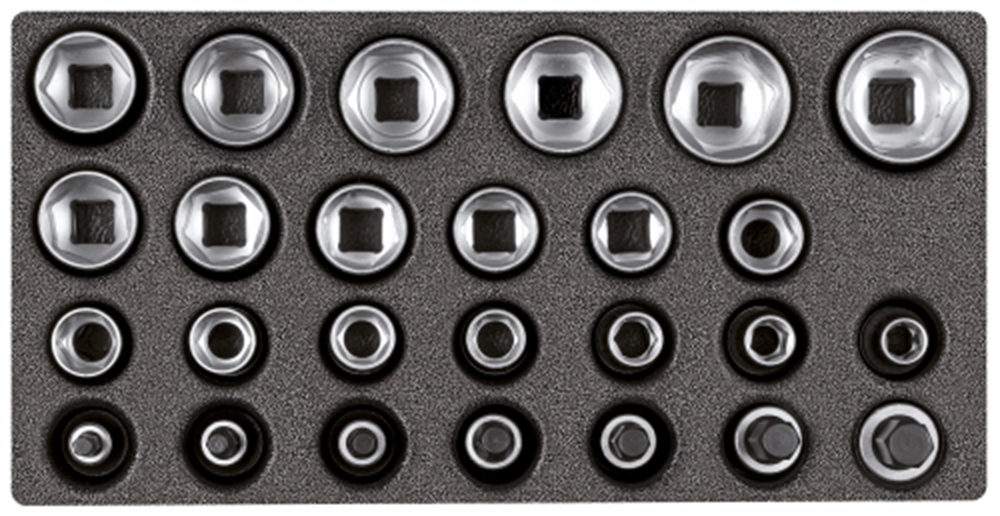 Gedore topnøglesæt 1 2" | 2 6 ct modul | 26 dele - 3301708