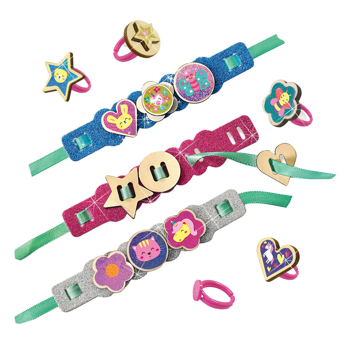 Ses creative ses nemme glitter ringe og armbånd