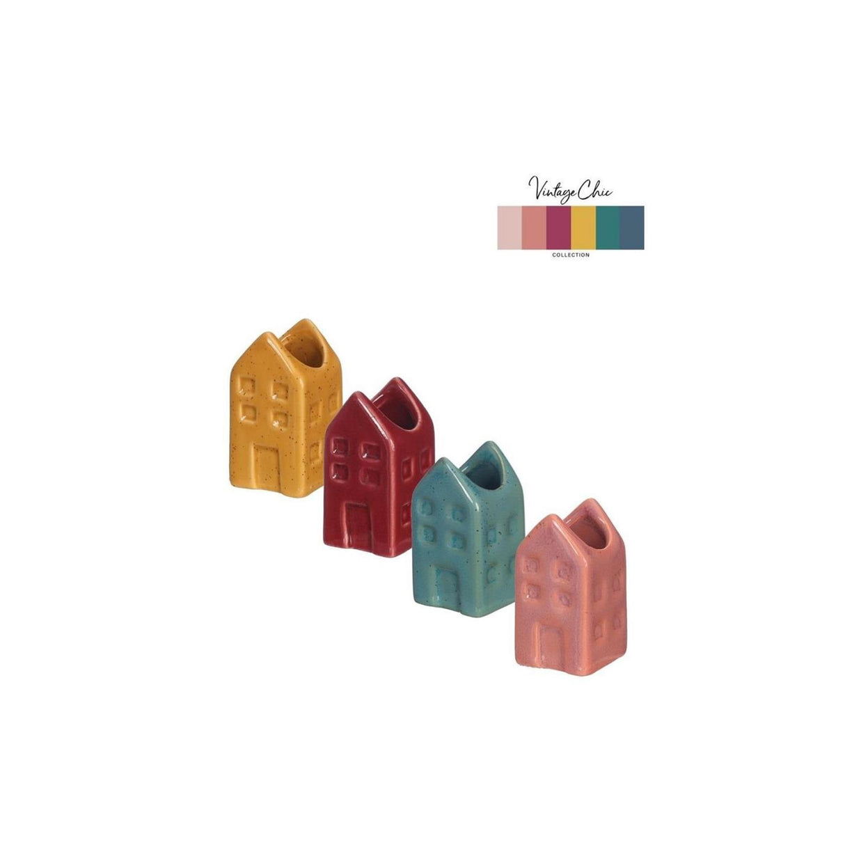 Idéer 4 årstider blomstervase hus amsterdam 3x3x6cm 4 assorteret
