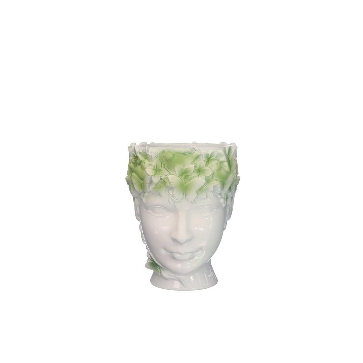Idéer 4 årstider urtepotte dame naturansigt 14x12xh14,5cm grøn