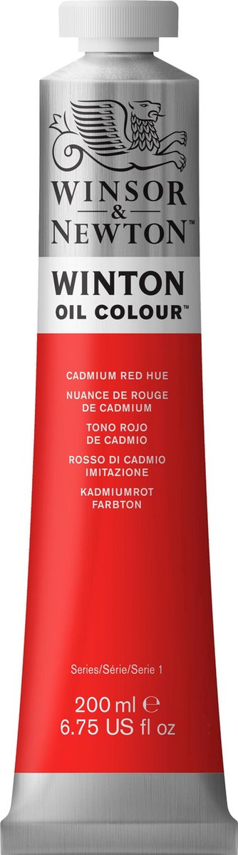 Winsor newton winton oliefarver 200ml cadmium rød nuance