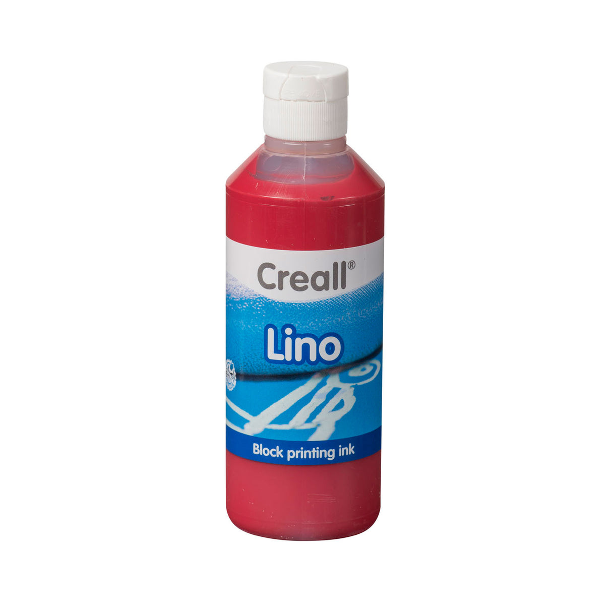 Creall lino blok print maling mørkerød, 250ml
