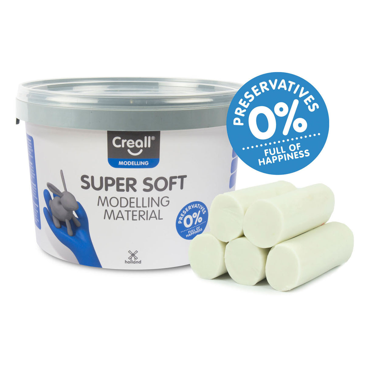 Creall supersoft clay white, 1750gr.