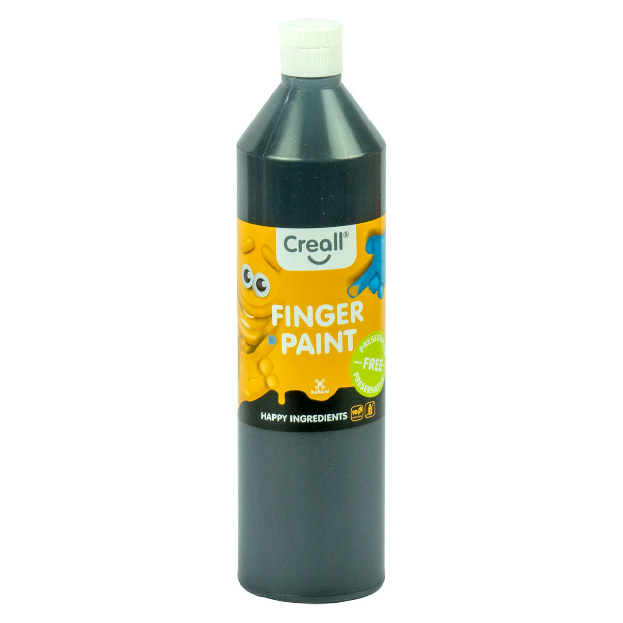 Creall fingermaling konserveringsfri sort, 750ml