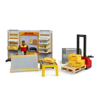 Bruder DHL pakkeservice med Pallet Truck + Figur