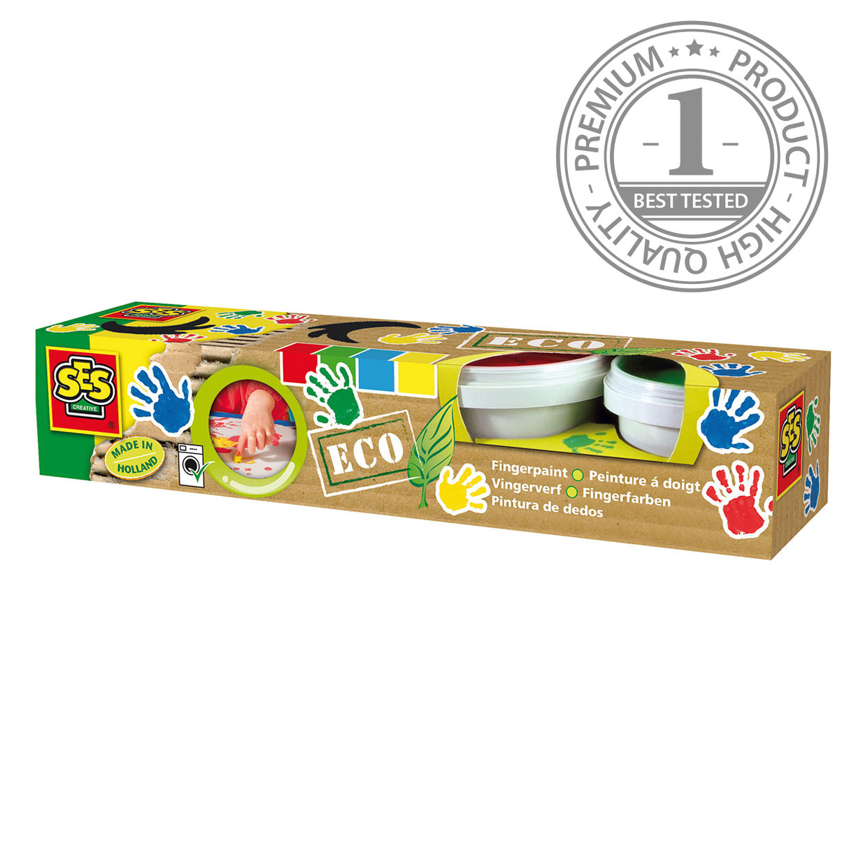 Ses eco fingermaling, 4 farver
