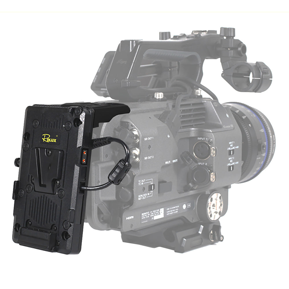 Rolux v-mount batteriplade rl-gdx9 til sony fx9