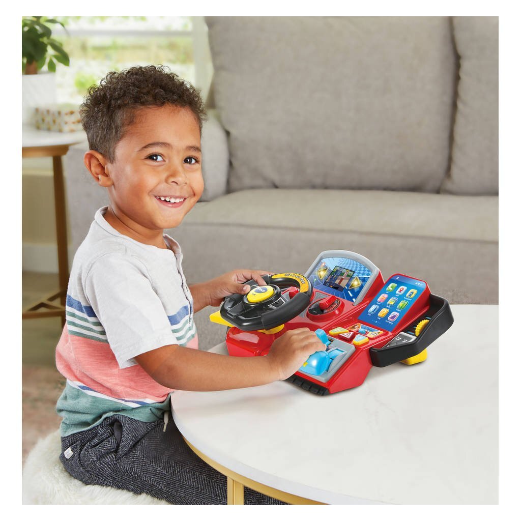 Vtech drive learn racer racerhjul aktivitetscenter - interaktivt pædagogisk legetøj - aktivitetstavle - gave - børnelegetøj 3 år