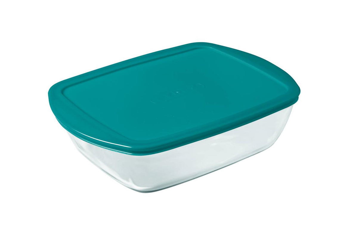 Pyrex cook store rektangulært opbevaringsfad 17x10x5cm - 400ml - borosilikatglas