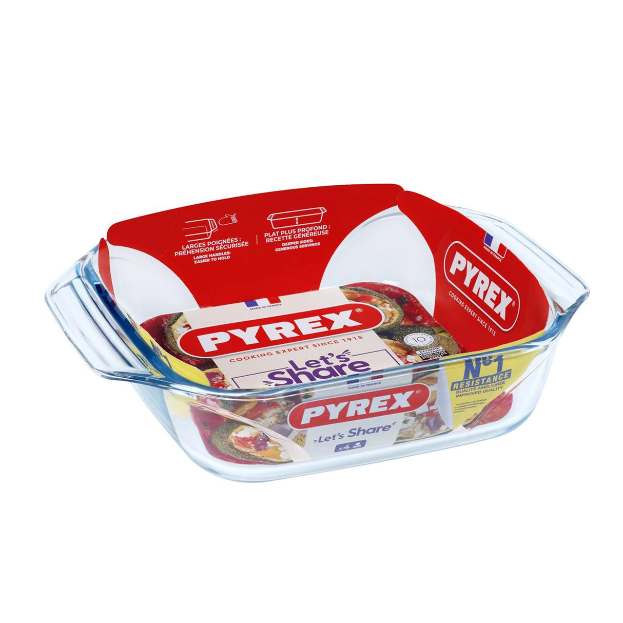 Pyrex uimodståelig bageform - 2,4 l - firkantet