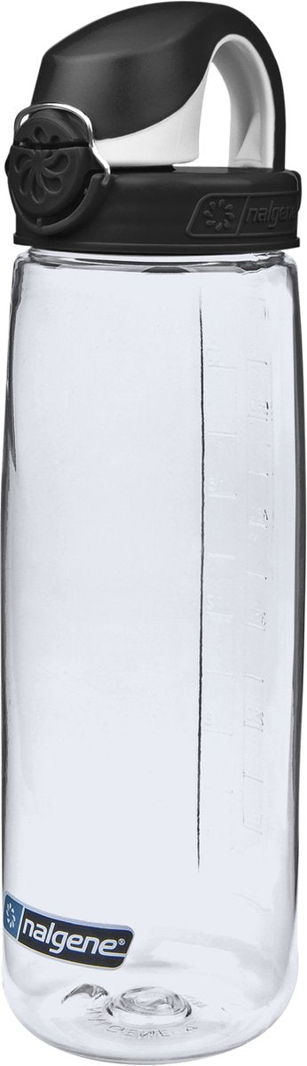 Nalgene - otf - drikkedunk - vandflaske - lækagesikker - vandflaske - 650ml - bpa free - sustain - klar sort låg