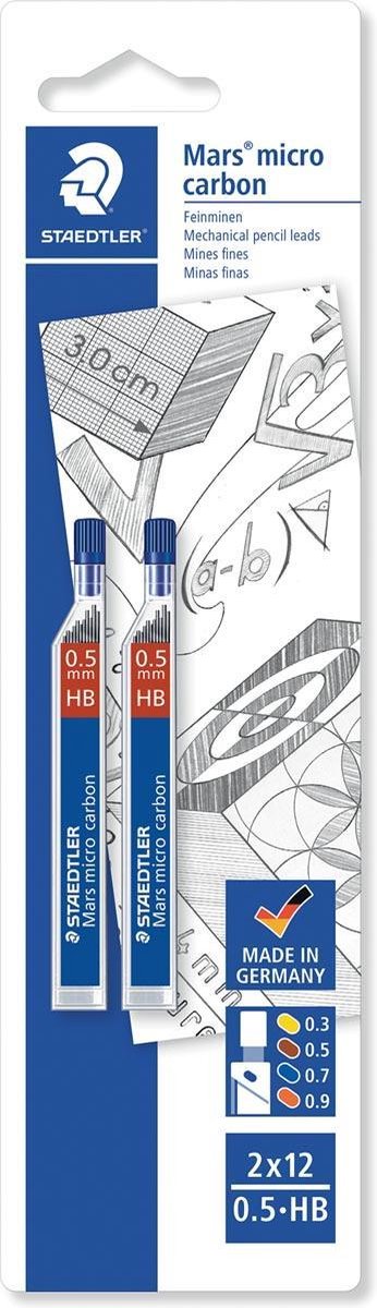 Staedtler staedler mars micro carbon fin spids - blister 2 x 0,5 hb