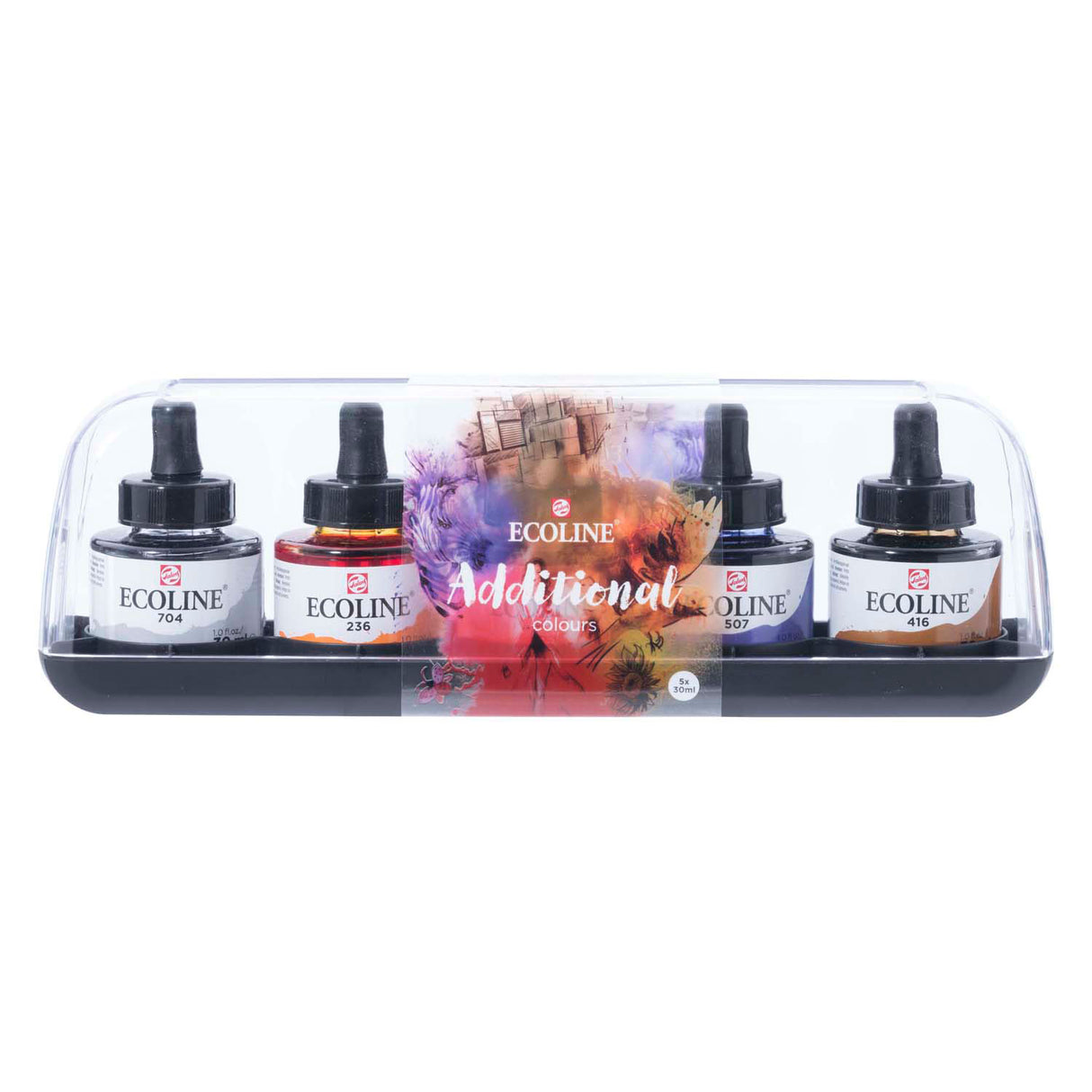Bruynzeel ecoline flydende akvarelsæt ekstra, 5x30ml