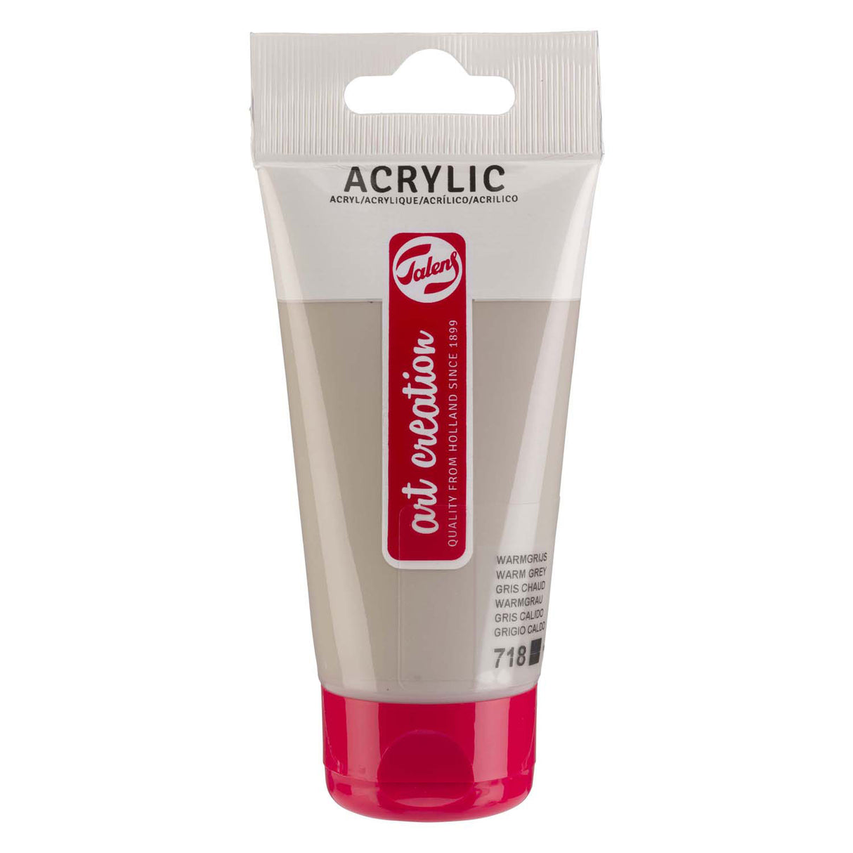 Talens art creation akryl maling tube 75ml varm grå 718