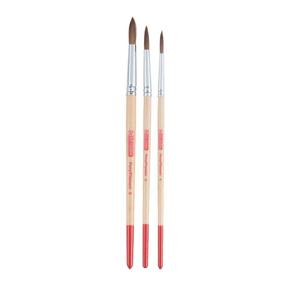 Talens art creation akvarel børstesæt TV3 rund pony polyester
