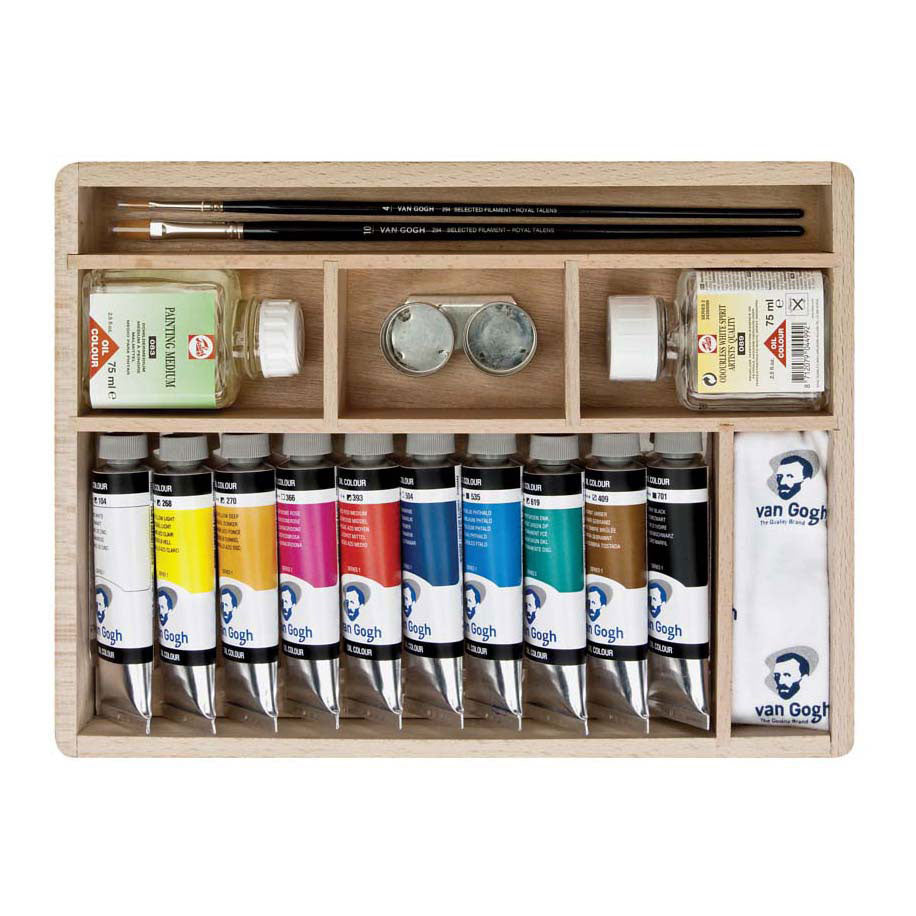 Talens van gogh oliemalingsboks basic med 10 farver 40ml