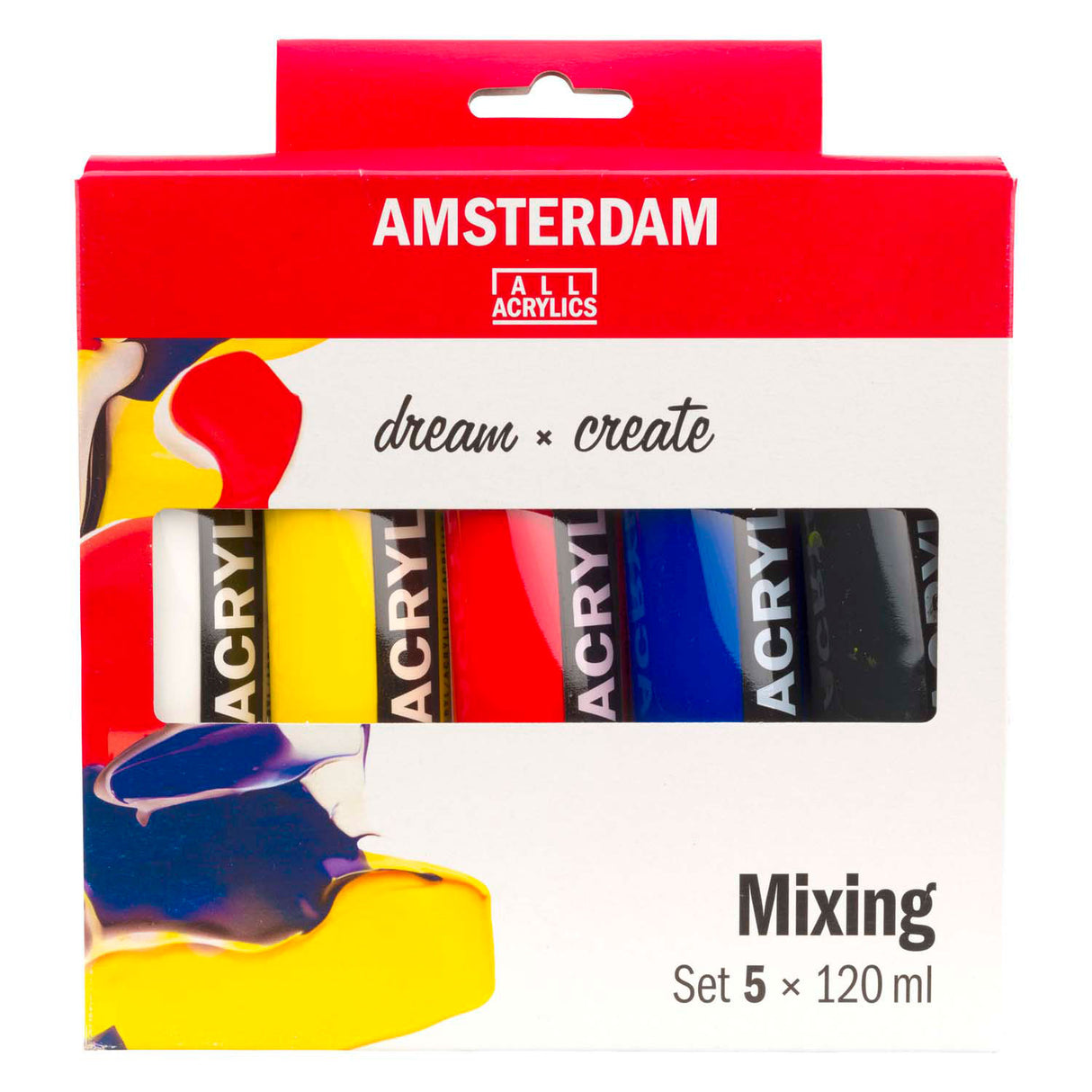 Bruynzeel Amsterdam standard serie akrylmaling blandesæt 120ml, 5 stk.