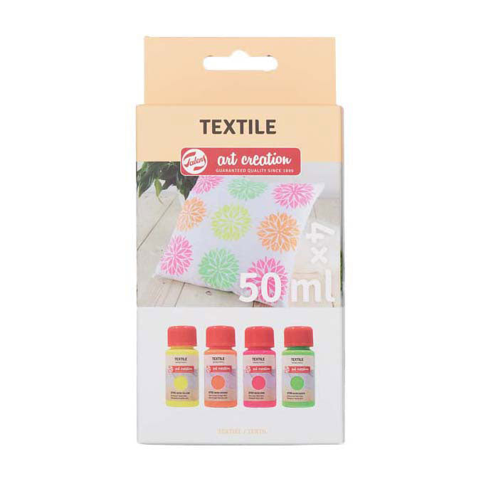 Talens kunstskabende tekstilmaling neon 4x50ml