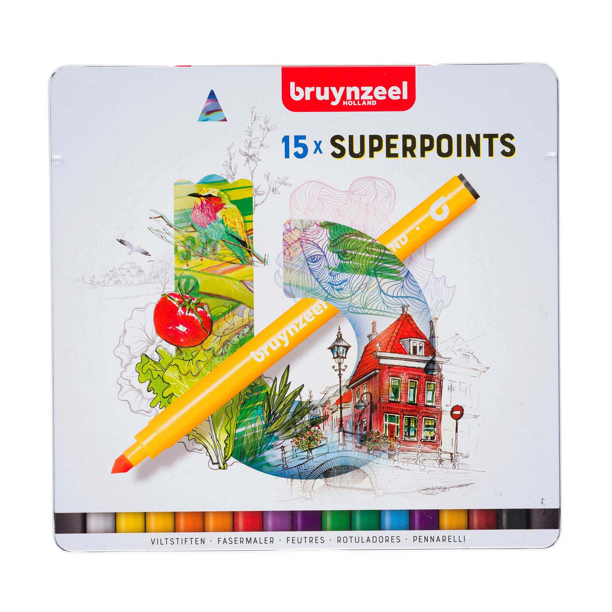 Bruynzeel tuschpenne super point, 15 stk.