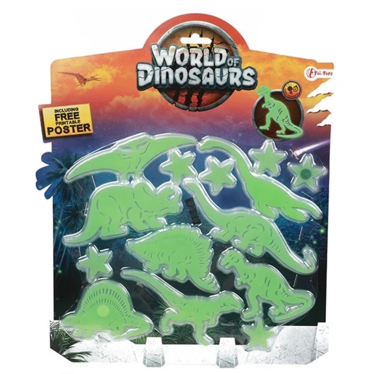 Toi-Toys World of Dinosaurs glød i de mørke dinos