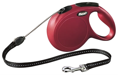 Flexi produkter optrækbar linje ny klassisk ledning rød m 8 meter op til 20 kg