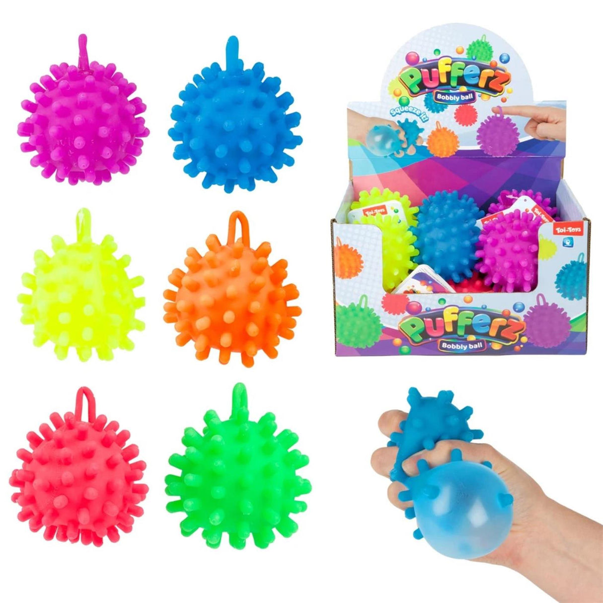 Toi-legetøj toi legetøj pufferz puffer kugleknopper 9cm 60gr