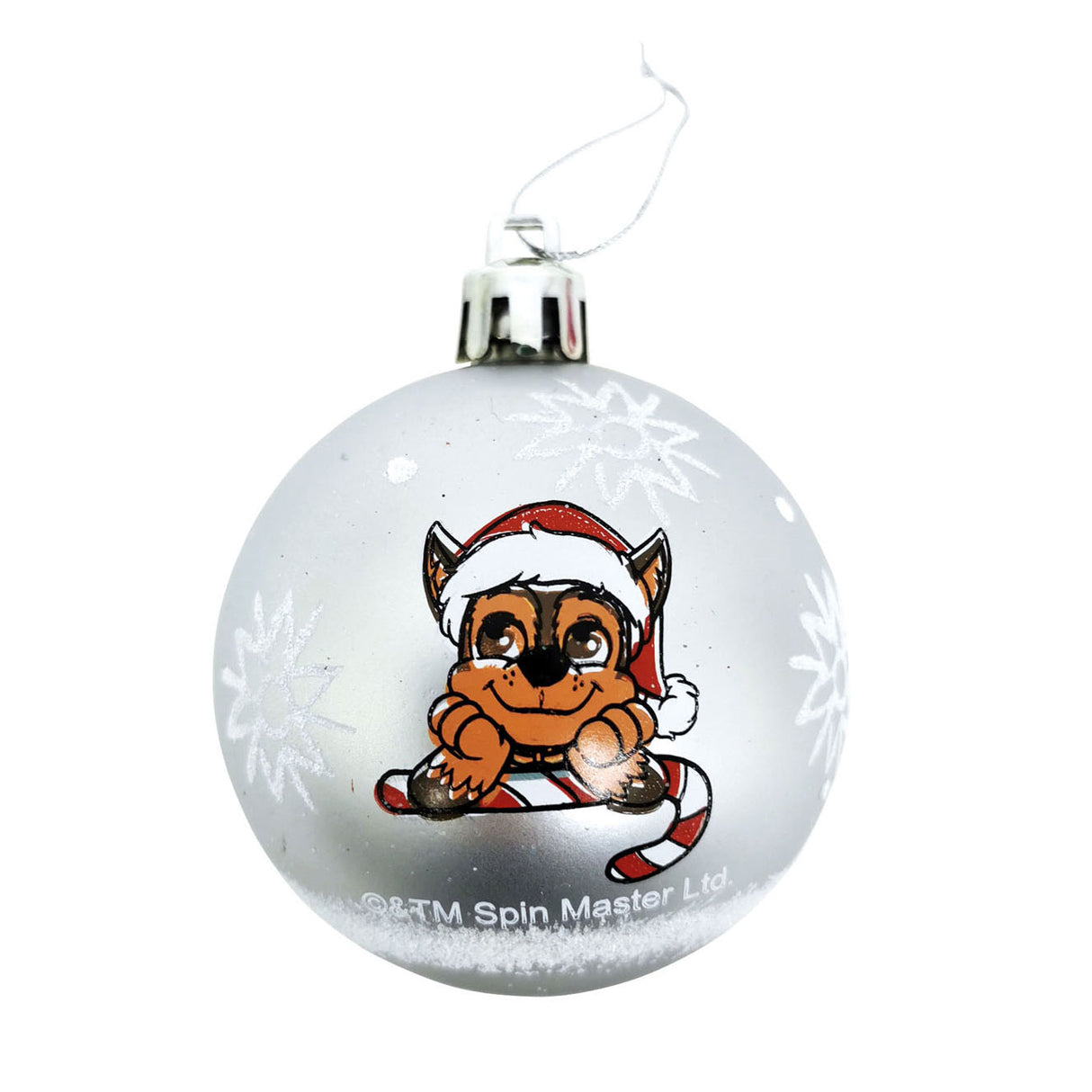 Paw patrol kinder kerstballen zilver, 10st.