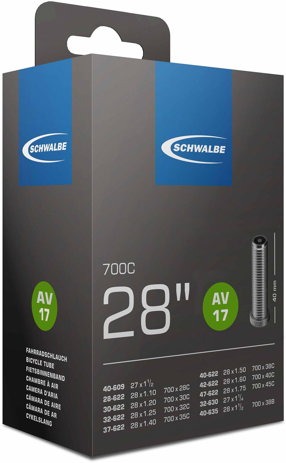 Schwalbe inderrør #17 28 47-622 635 av40 autom