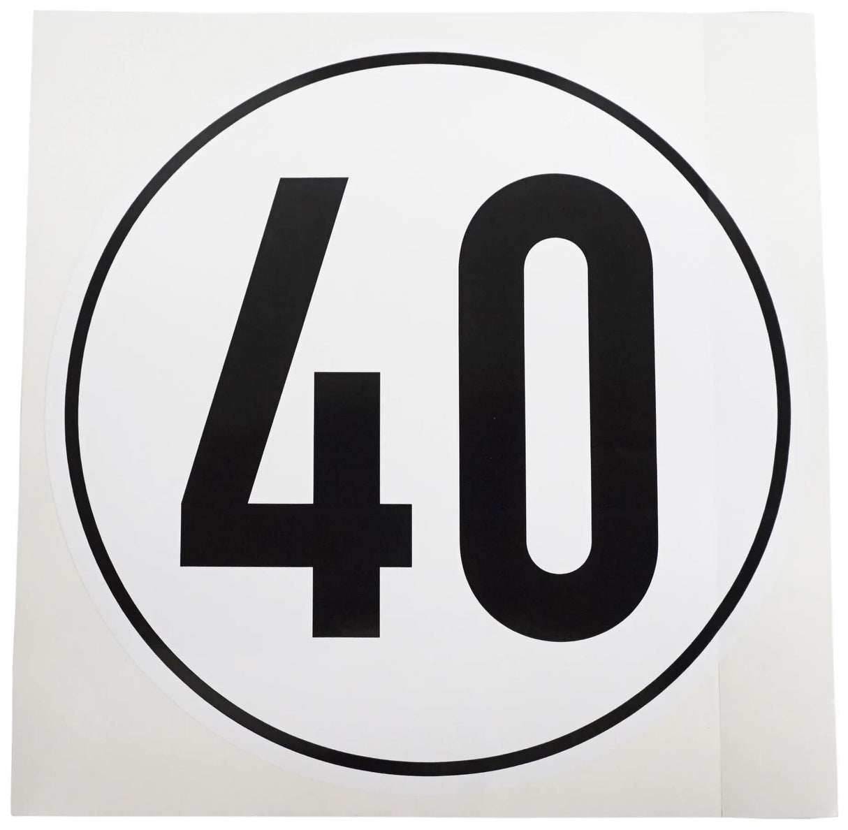 Annonceinformationstavle hvid plusguide geschwindigkeit kilometerskilt 40km hvid plusguide