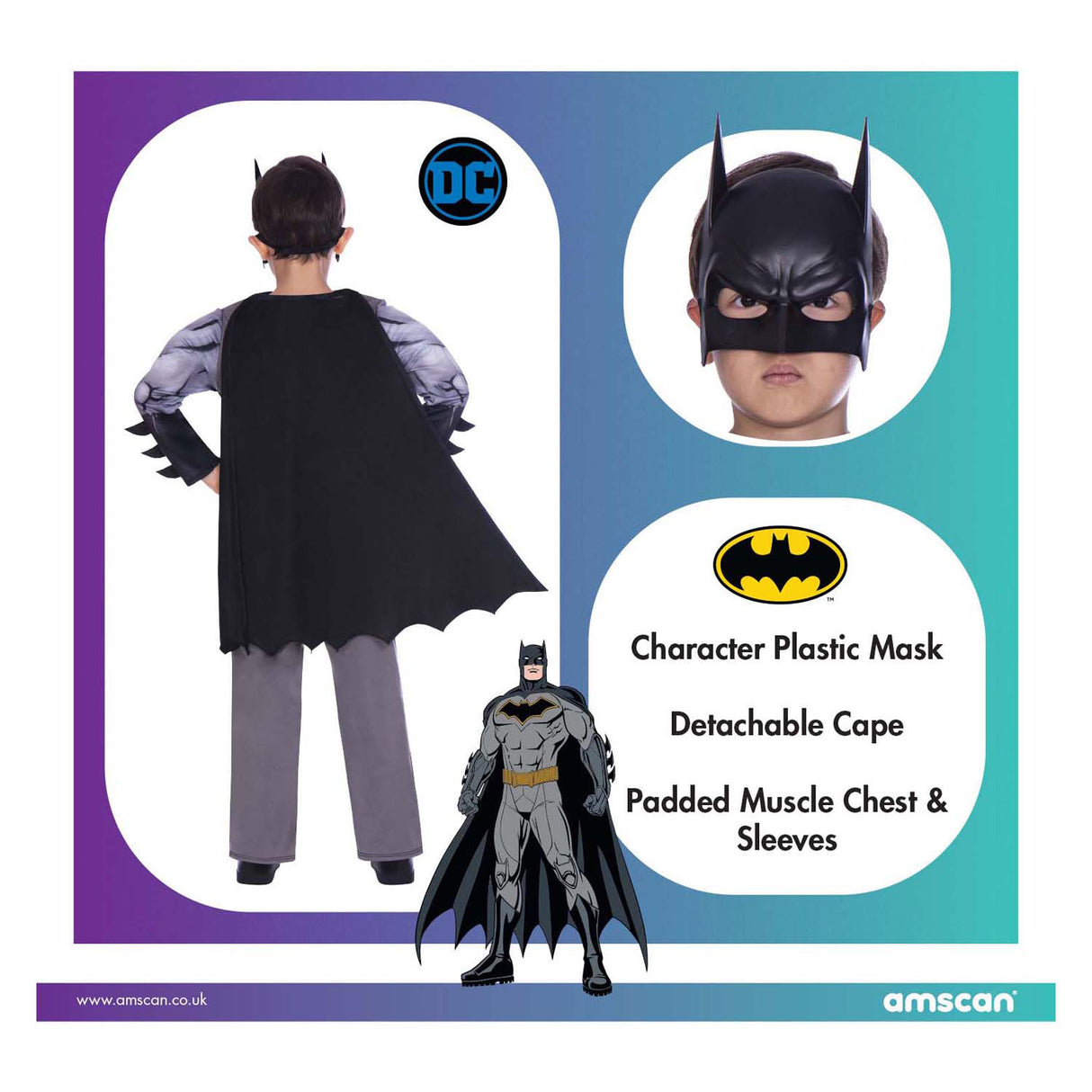 Børnekostume batman - 3-4 år