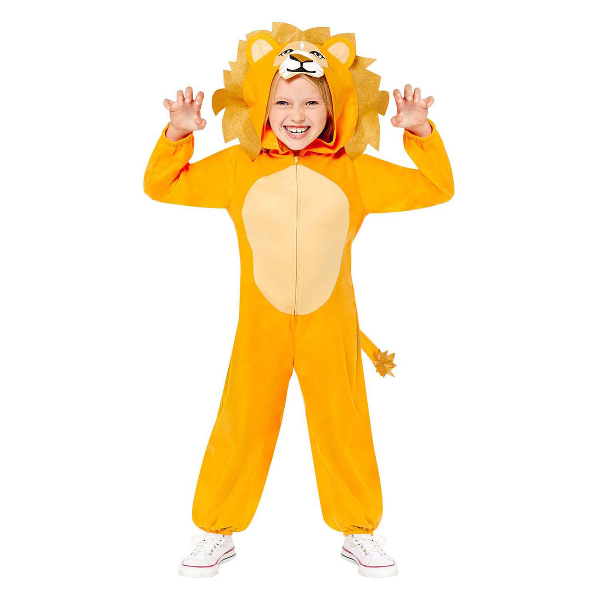 Børnekostume løve onesie - 4-6 år