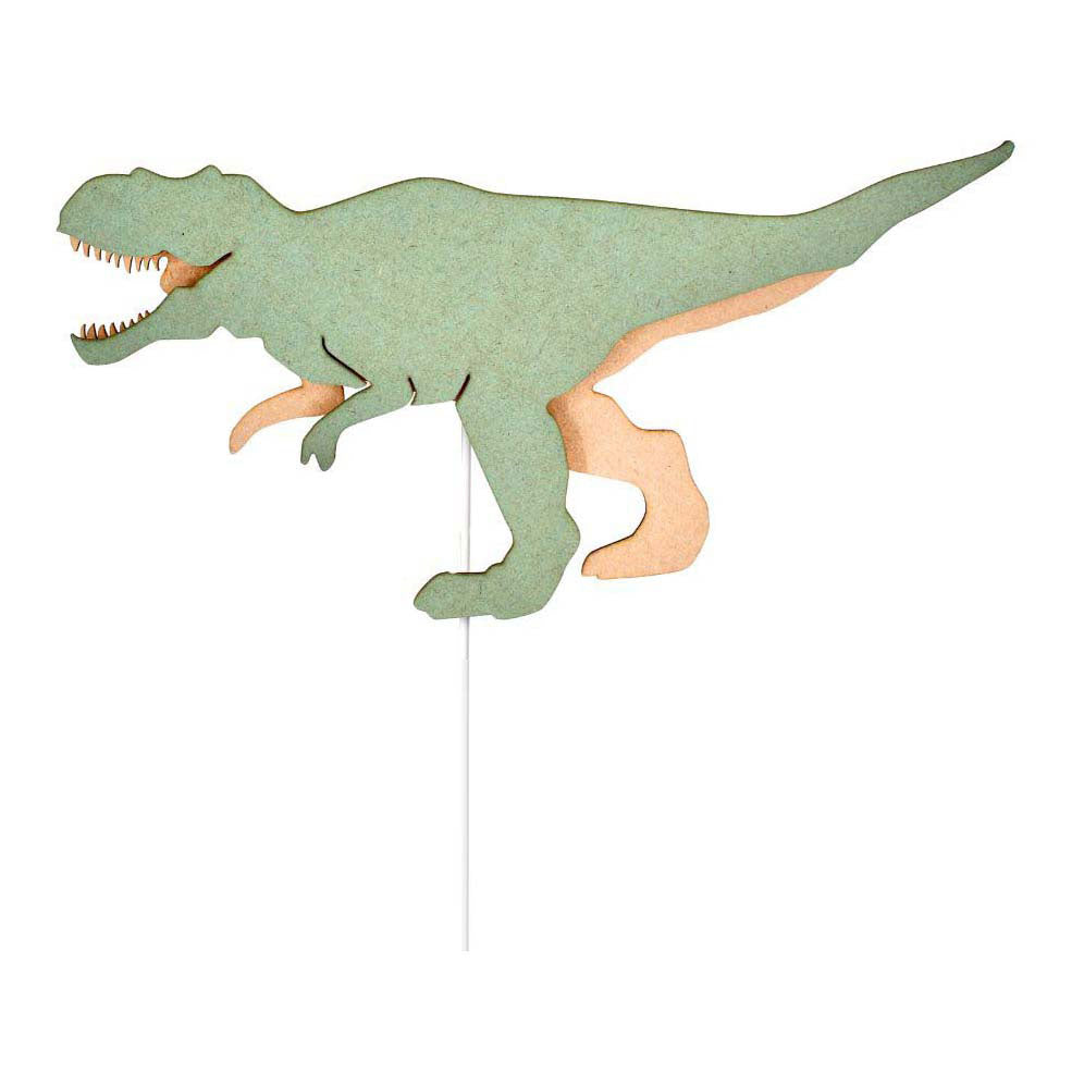 Fra tjalle og jaspis - dino væglampe t-rex - træ