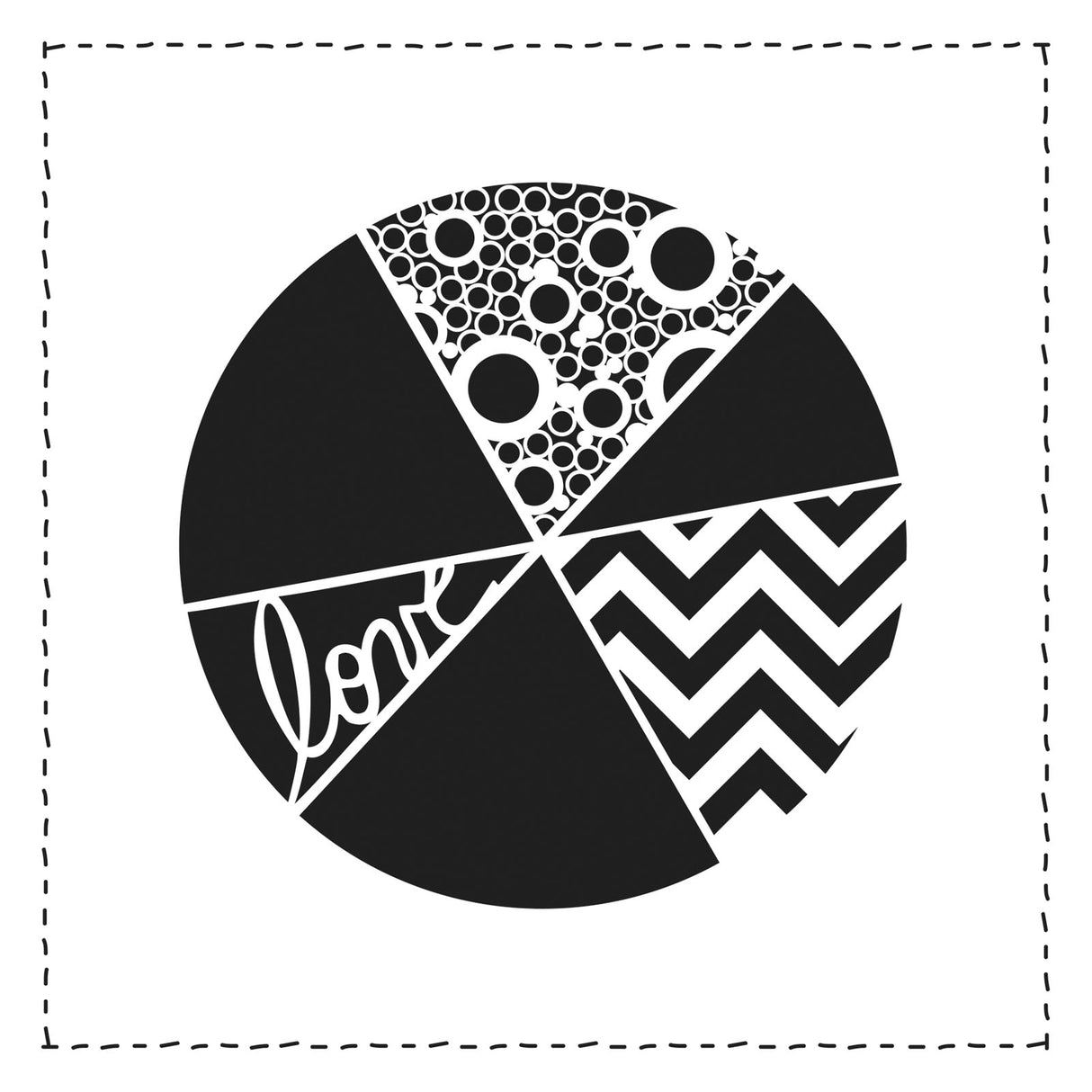Håndværkerens værksted • skabelon 15x15cm cirkeldiagram
