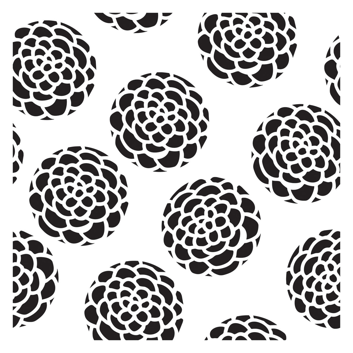 Håndværkerens værksted • skabelon 15x15cm kammuslingblomster