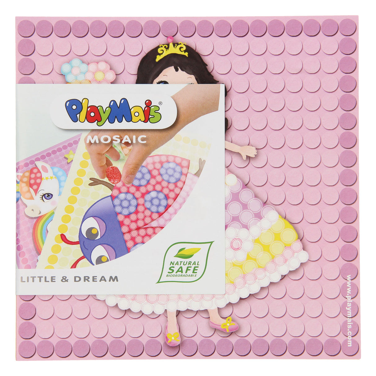 Playmais mosaikkort dekorerer prinsesse