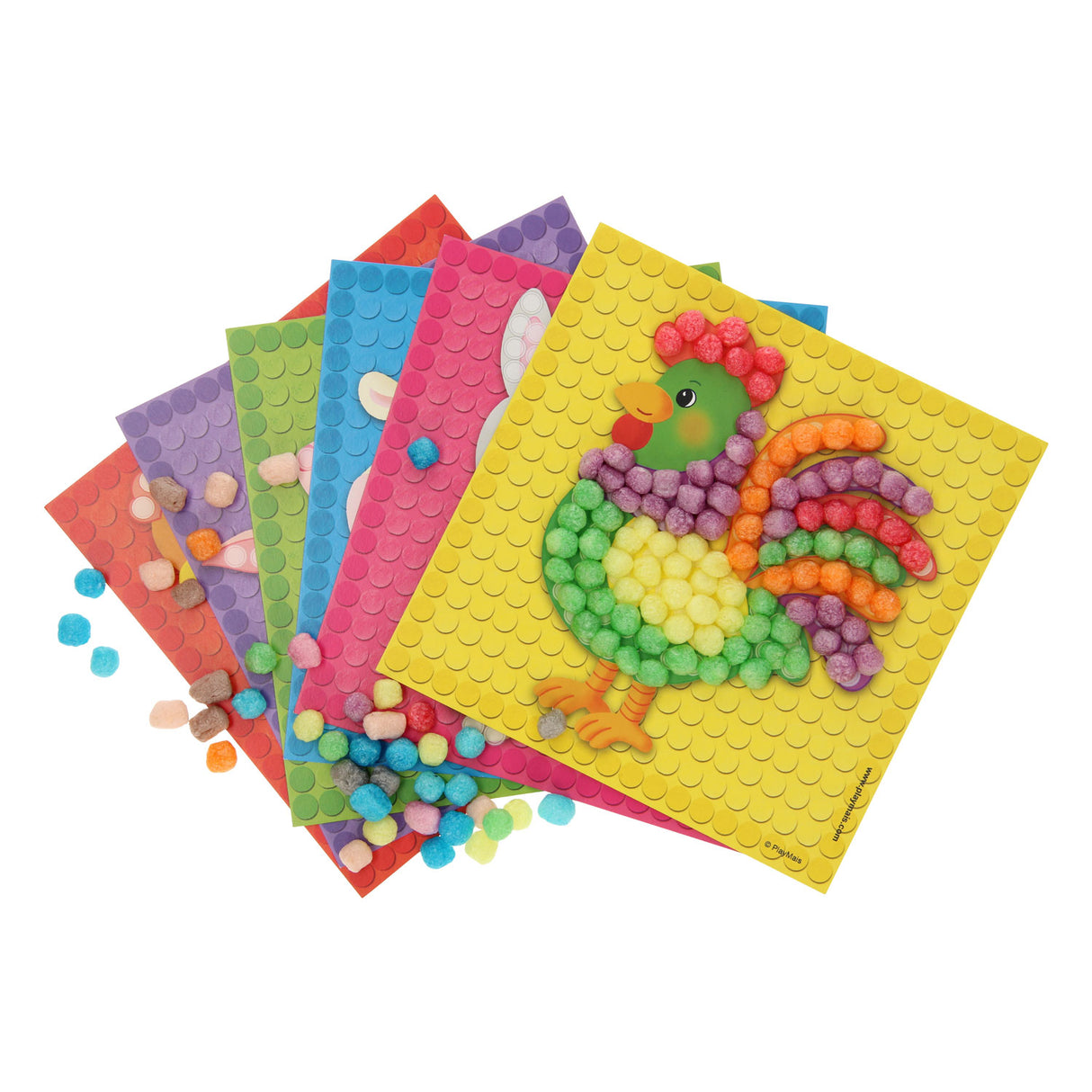 Playmais mosaikkort dekorerer gården