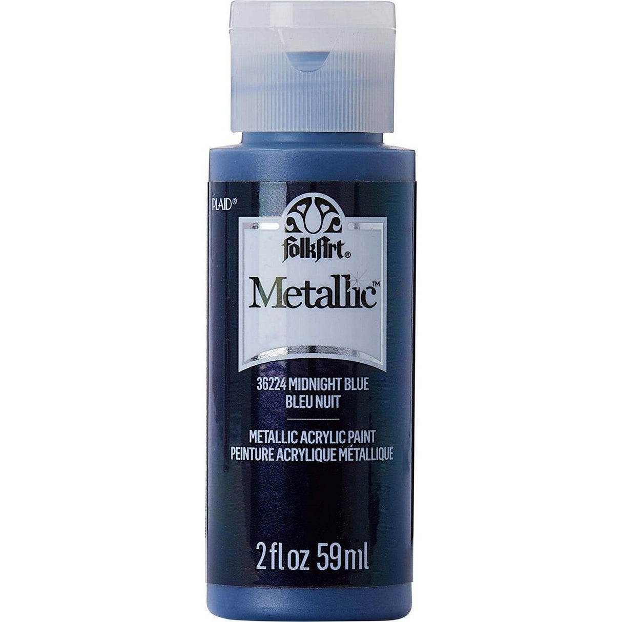 Folkart • metallisk akrylmaling midnatsblå 59ml