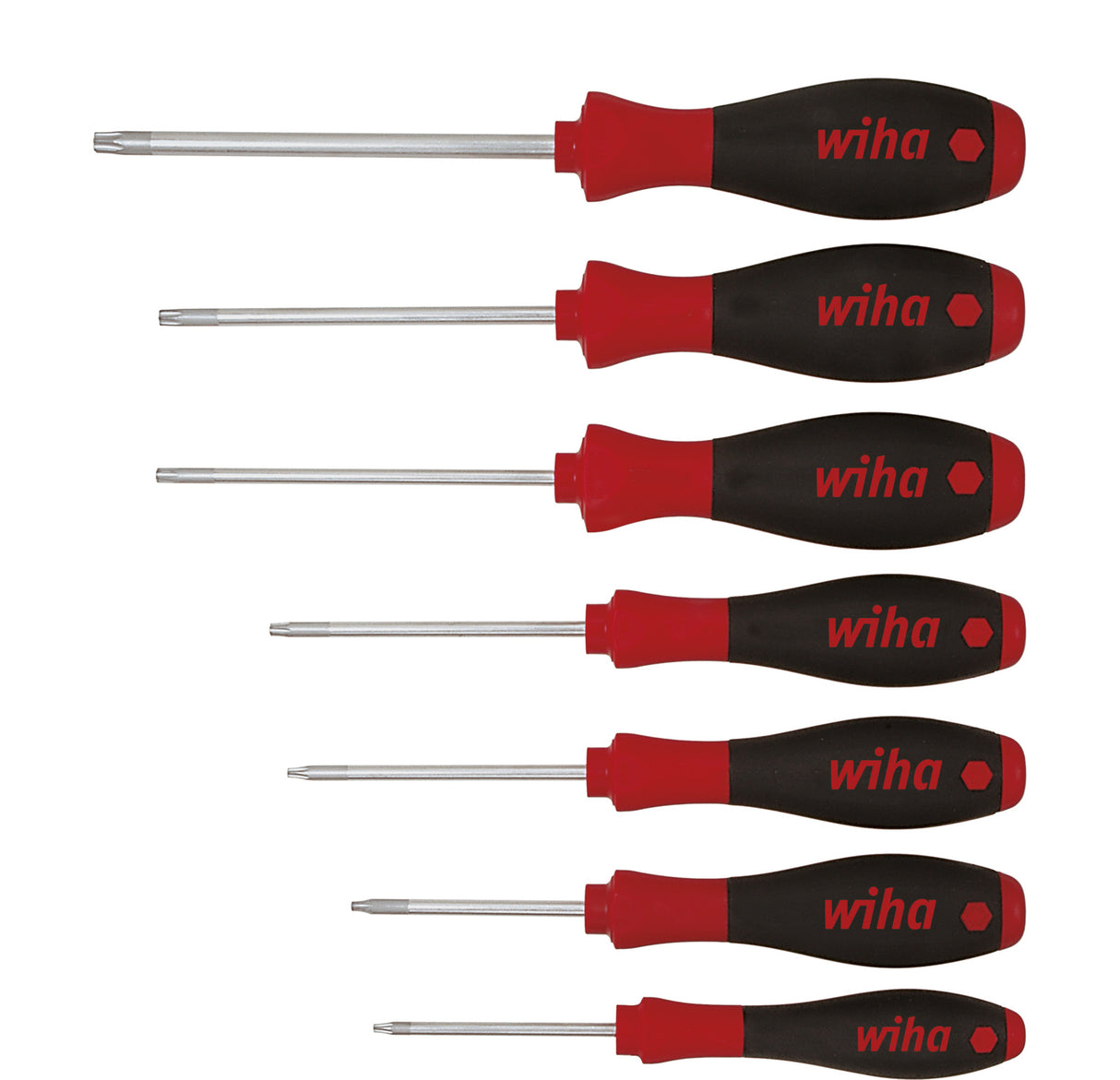 Wiha skruetrækkersæt | 7-delt torx® | multi-komponent håndtag | rund klinge | 1 stk - 01299 - 01299