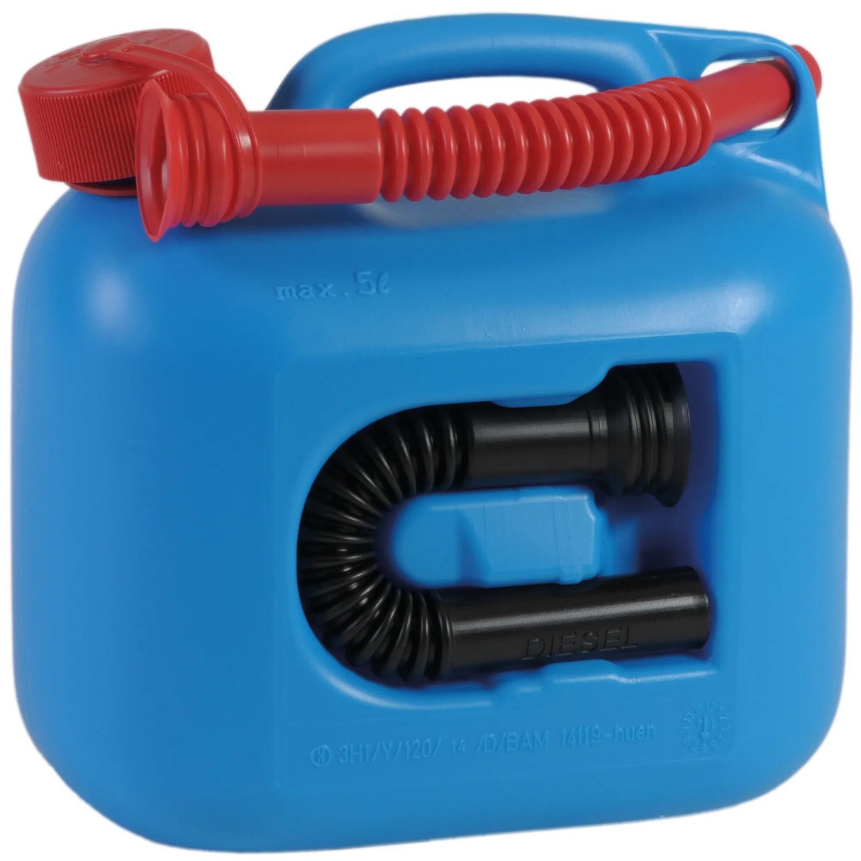 Hünersdorff jerrycan premium (un) benzinbeholder 5l blå plastik, un