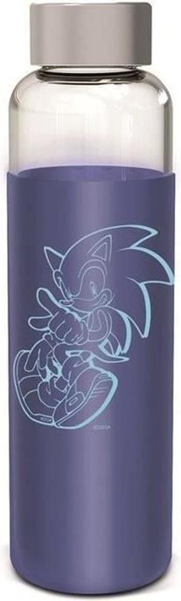 Anders flaske - stor - sonic - glas med silikonebetræk - genanvendelig - 585 ml