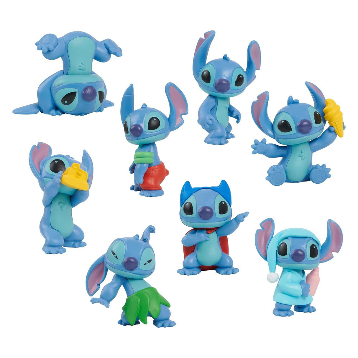 Bare spil Disney stitch - sæt med 8 stitch play figurer