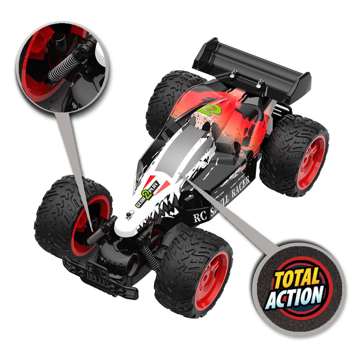 Gear2play rc skull racer styret bil 1:10