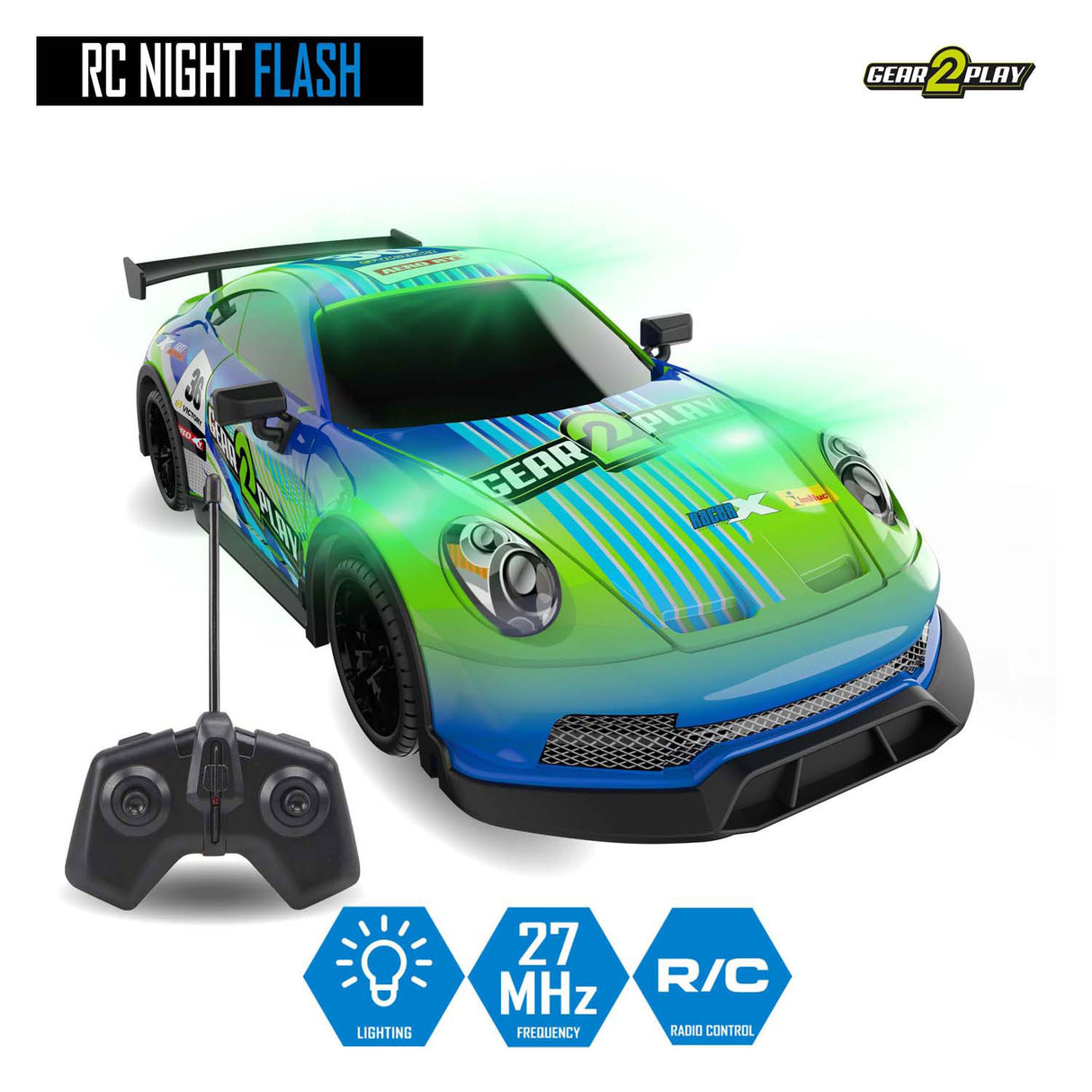 Gear2play rc nat flash styret bil