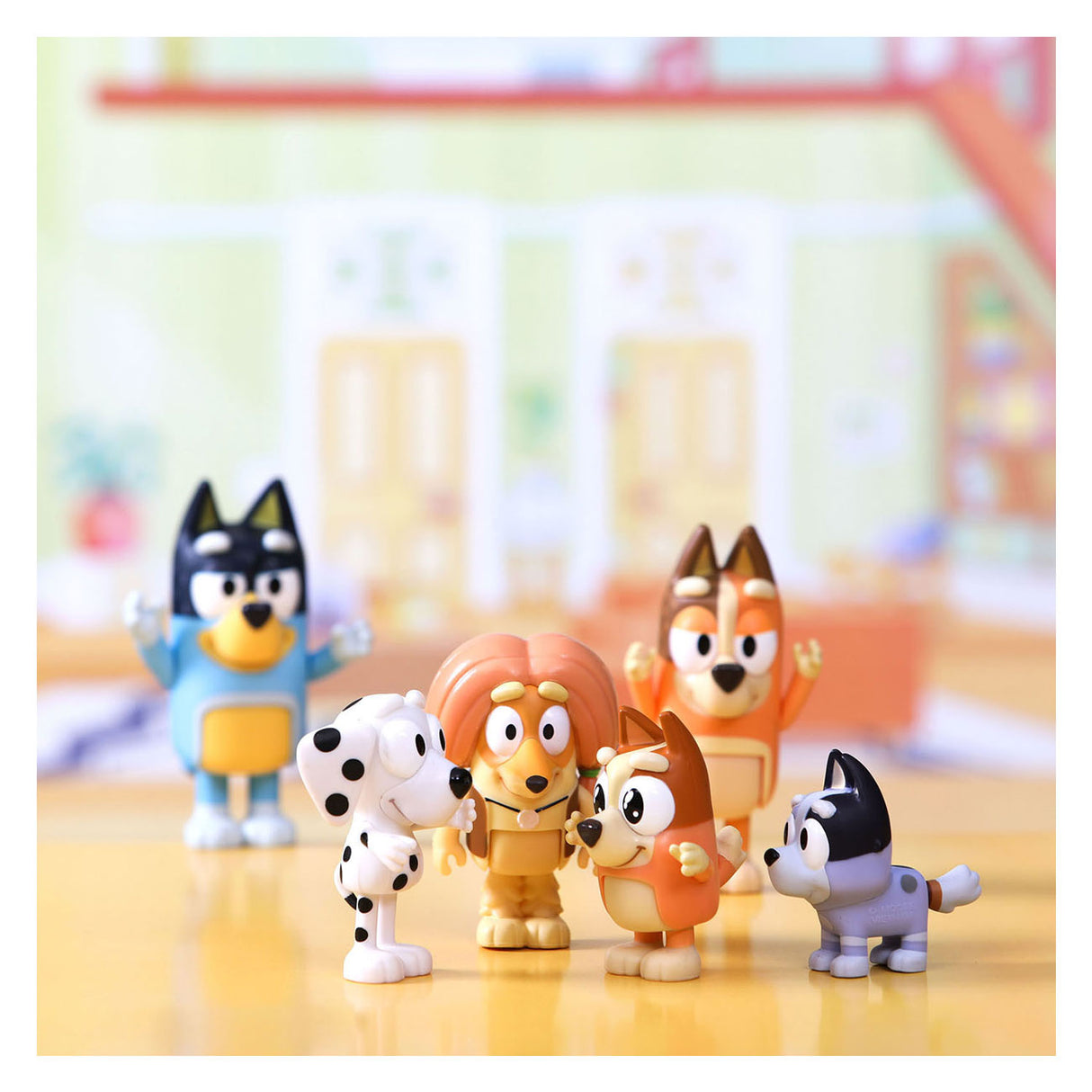 Elg legetøj bluey legefigurer familie venner, 8 stk.